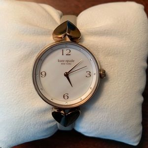 Kate Spade Hollis Matte Grey Leather Watch